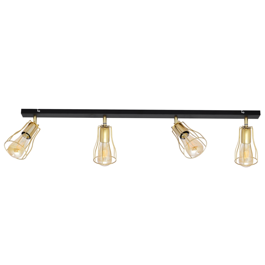 Spot TUBE 4xE27/15W/230V auriu/negru