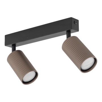 Spot TUNE 2xGU10/10W/230V negru/maro