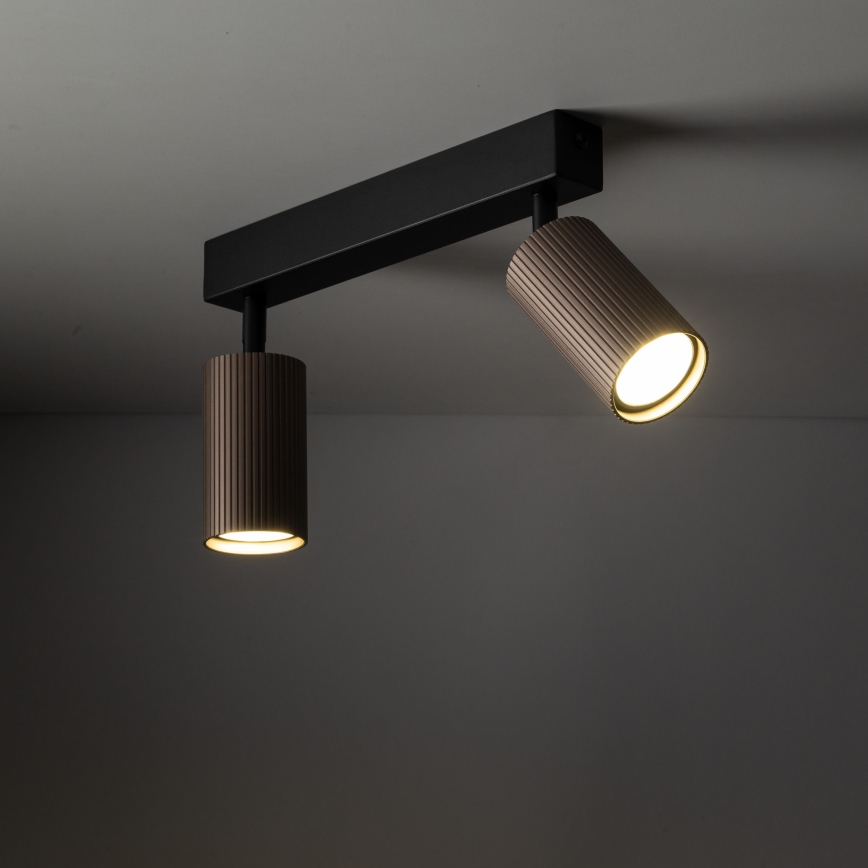 Spot TUNE 2xGU10/10W/230V negru/maro