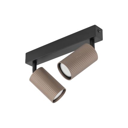 Spot TUNE 2xGU10/10W/230V negru/maro