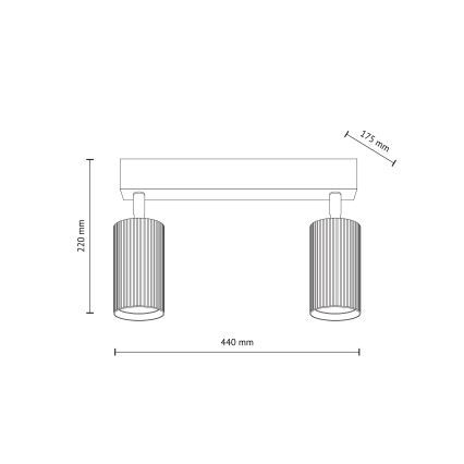 Spot TUNE 2xGU10/10W/230V negru/maro