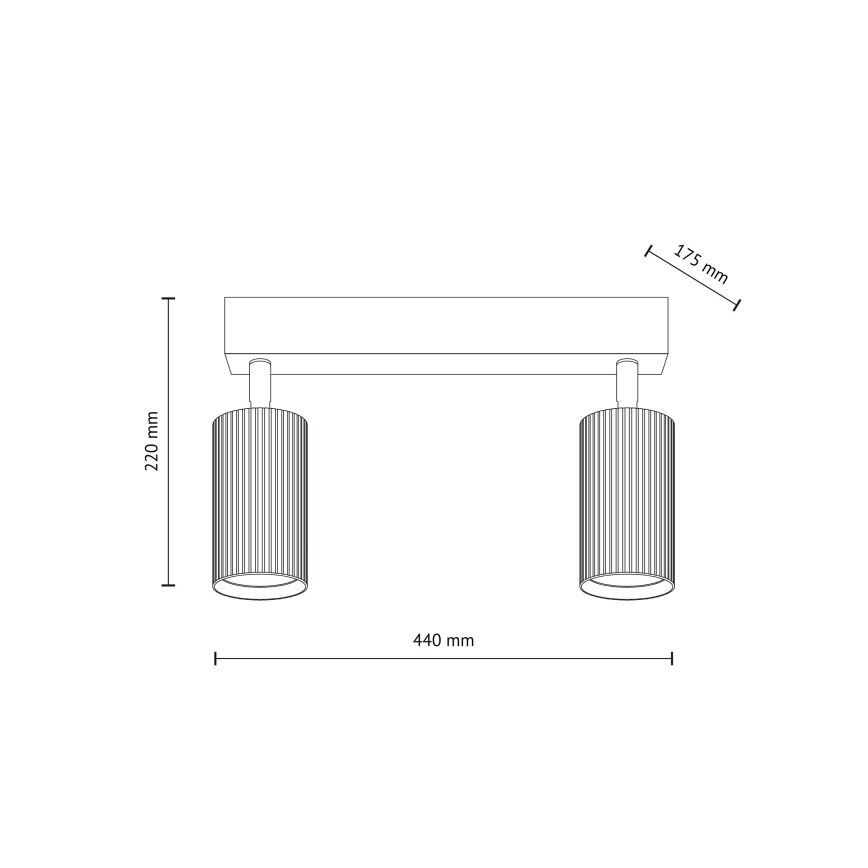 Spot TUNE 2xGU10/10W/230V negru/maro