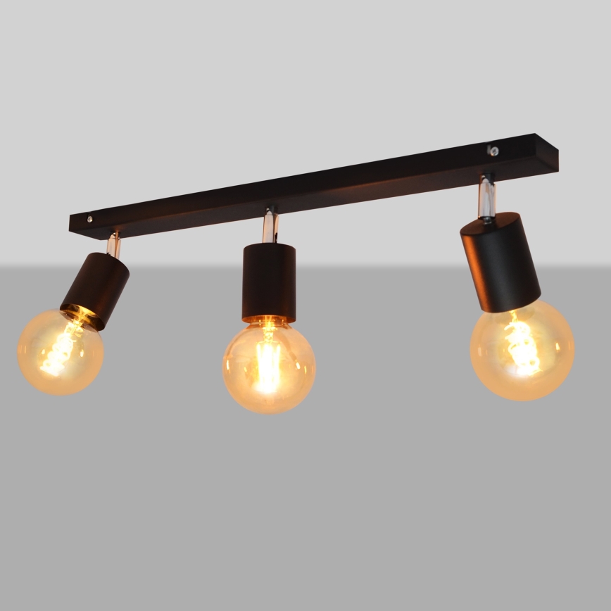 Spot TUNE 3xE27/20W/230V negru