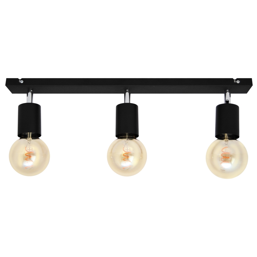 Spot TUNE 3xE27/20W/230V negru