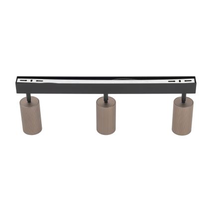 Spot TUNE 3xGU10/10W/230V negru/maro