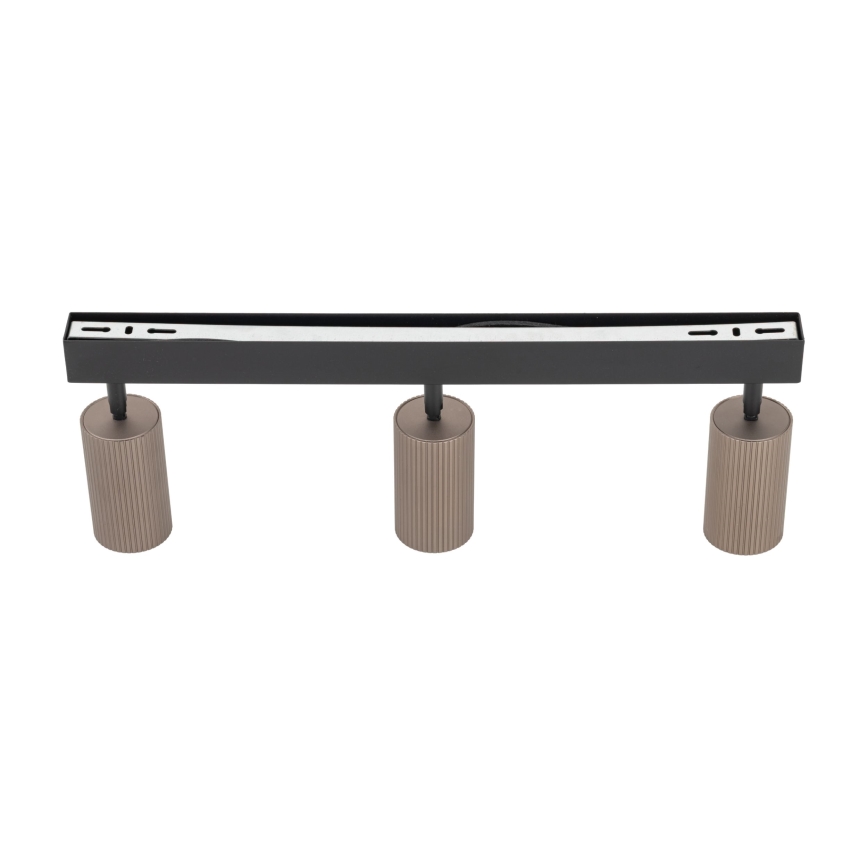 Spot TUNE 3xGU10/10W/230V negru/maro