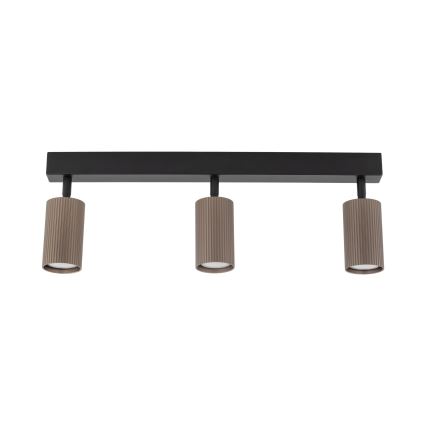 Spot TUNE 3xGU10/10W/230V negru/maro