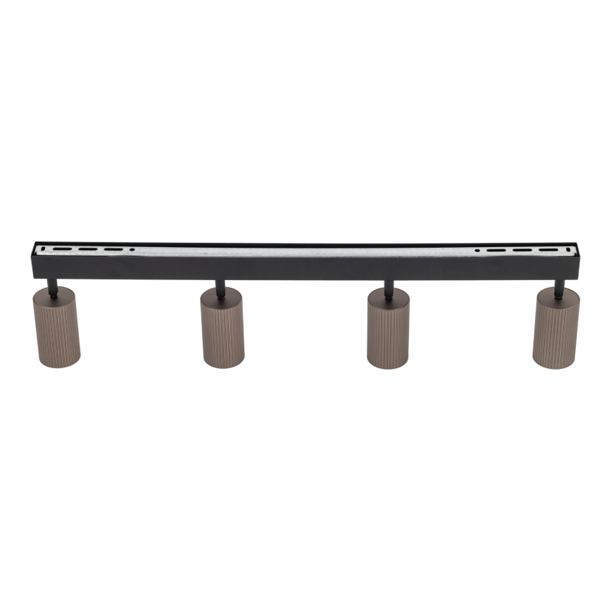 Spot TUNE, 4x GU10/10W/230V, negru/maro