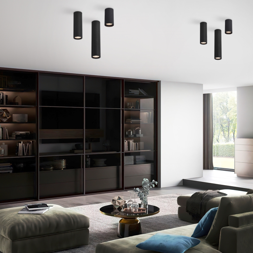 Spot TUNE L 1xGU10/10W/230V, 24 cm, negru