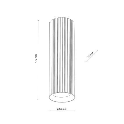 Spot TUNE M, 1x GU10/10W/230V, 17 cm, negru