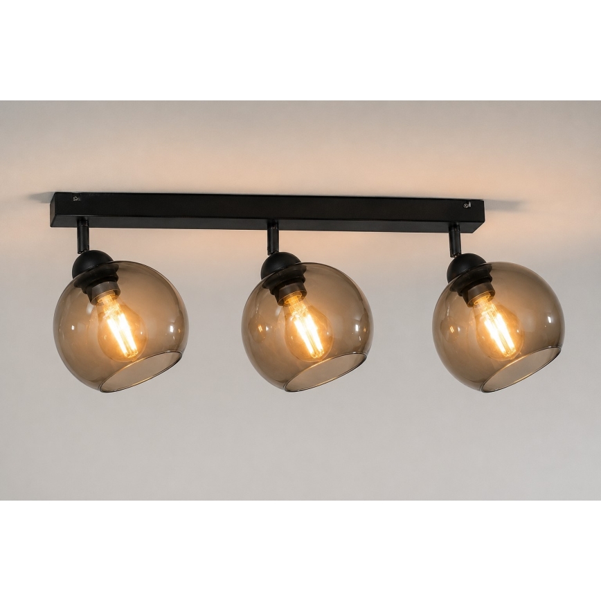 Spot UNO 3xE27/60W/230V negru