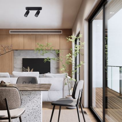 Spot VERTICAL 2xGU10/8W/230V negru