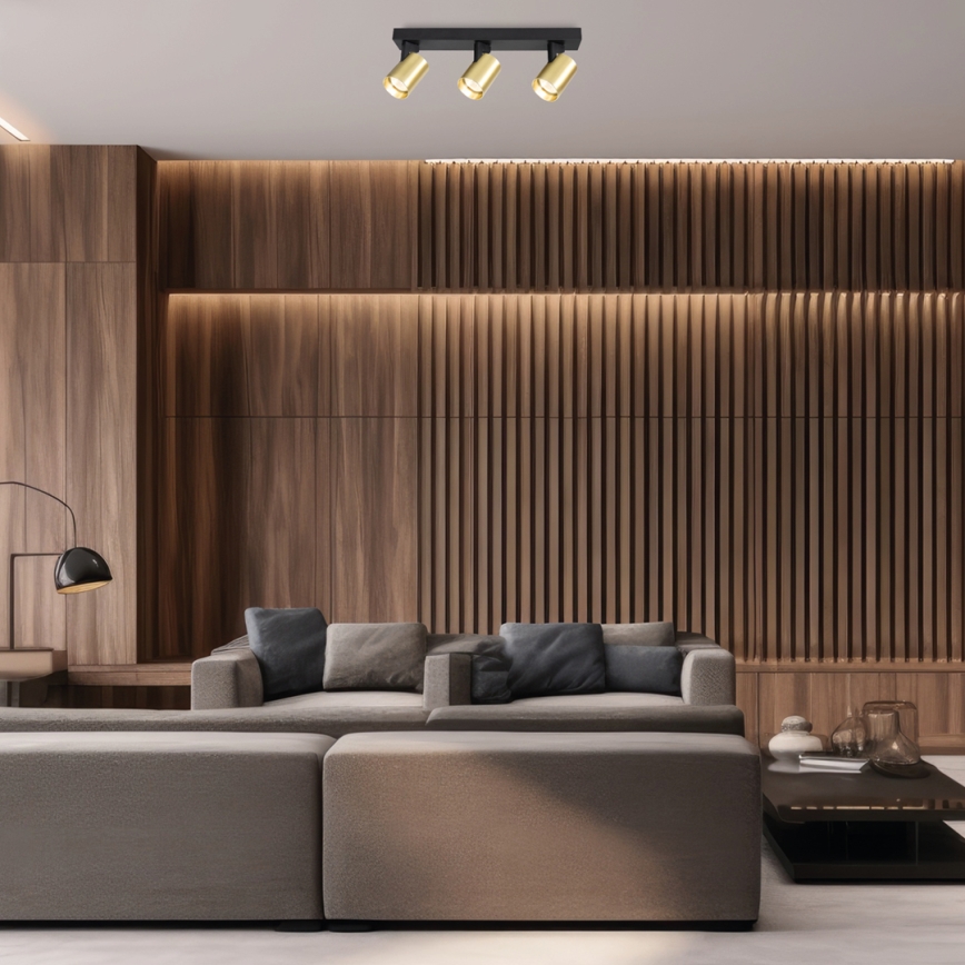 Spot VOLF 3xGU10/10W/230V auriu/negru