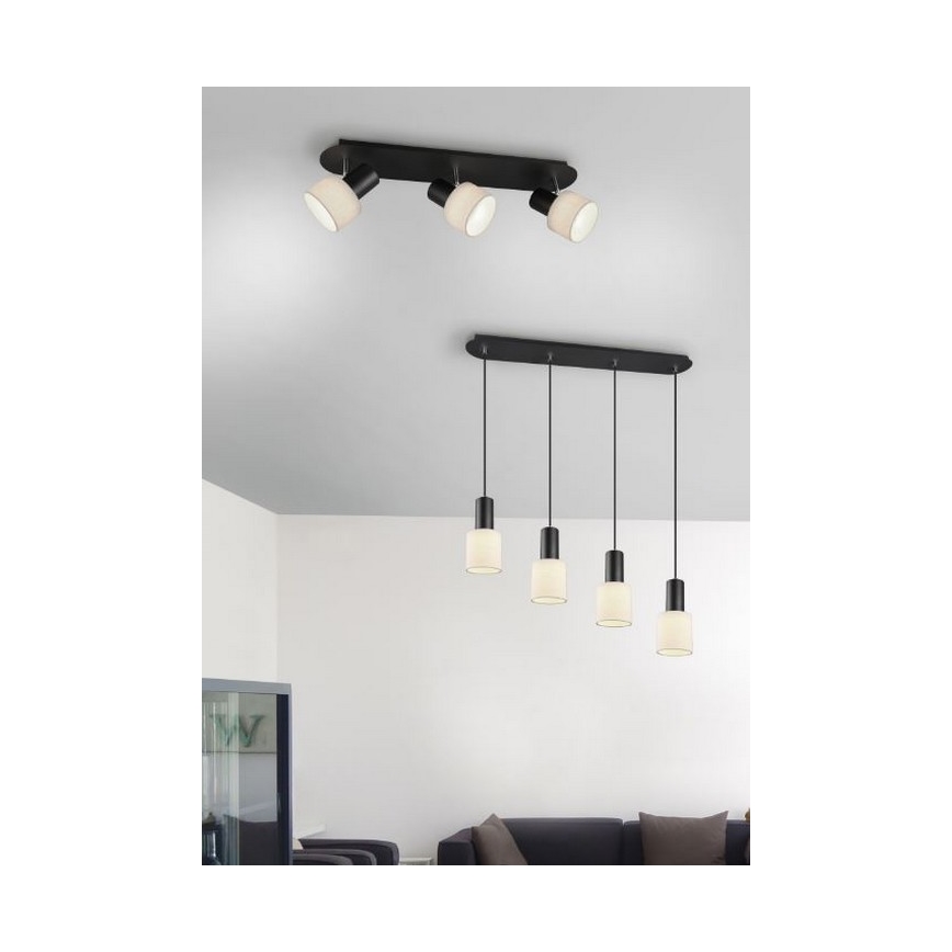 Spot WAILER 3xGU10/5W/230V negru Trio