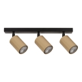 Spot ZOOM 3xGU10/25W/230V negru/auriu