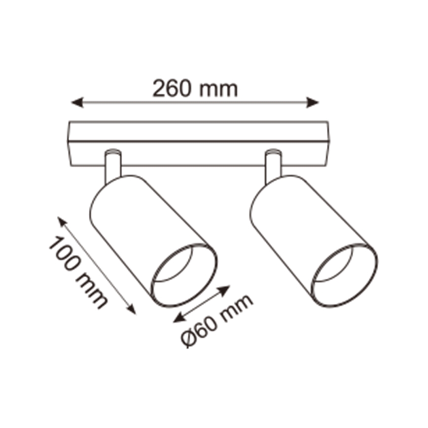 Spot Zuma Line 2xGU10/50W/230V auriu
