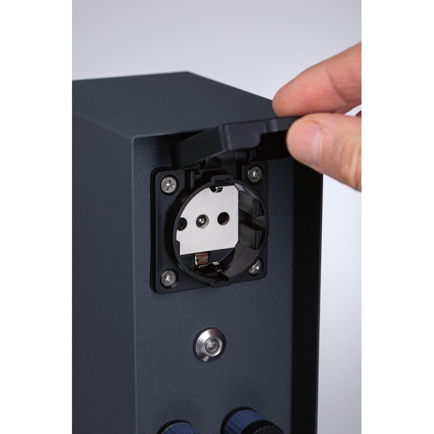 Stâlp cu prize de exterior cu senzor crepuscular RIO 2Z 230V IP44 Paulmann 94701