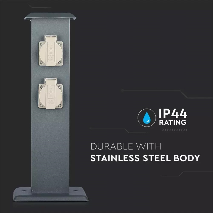 Stâlp de exterior cu prize 4Z 230V IP44