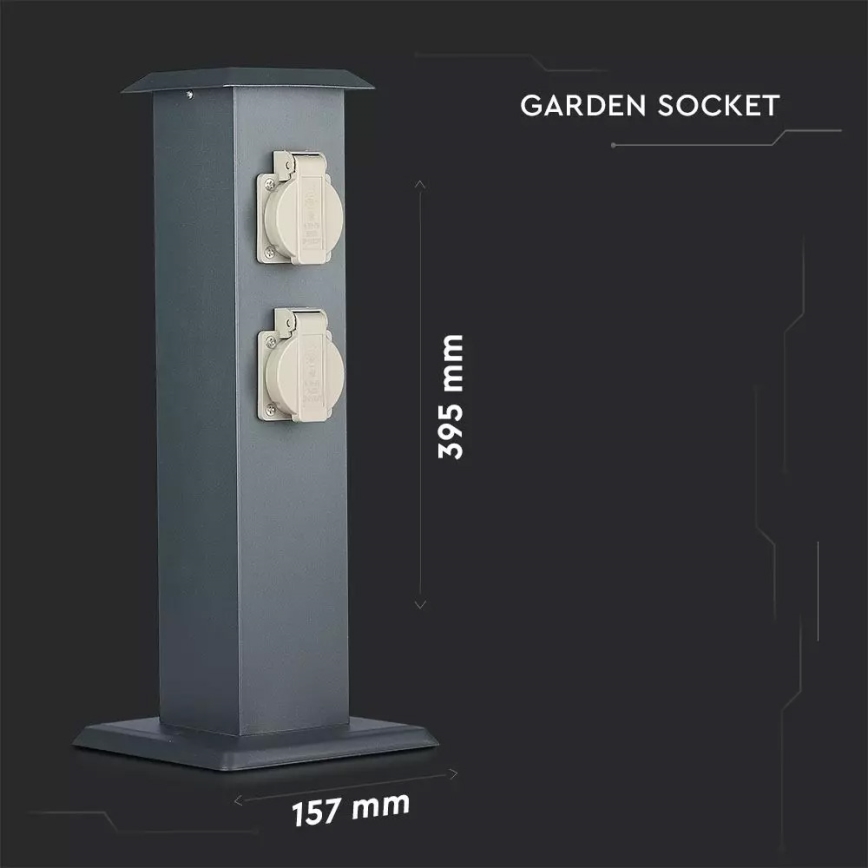 Stâlp de exterior cu prize 4Z 230V IP44