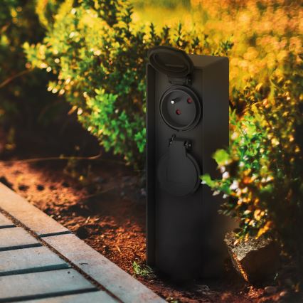 Stâlp de exterior cu prize 2Z 230V IP44