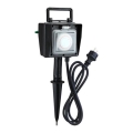 Stâlp de grădină cu prize IP44 + cronometru, cablu de cauciuc 1,5 m