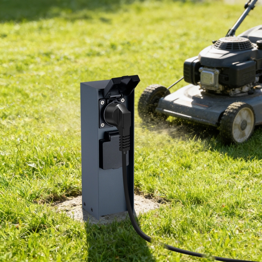 Stâlp de prize de exterior BRILAGI PILLAR 2Z 230V IP44 antracit