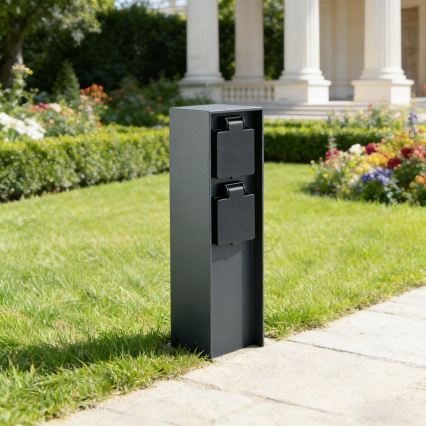 Stâlp de prize de exterior BRILAGI PILLAR 2Z 230V IP44 antracit