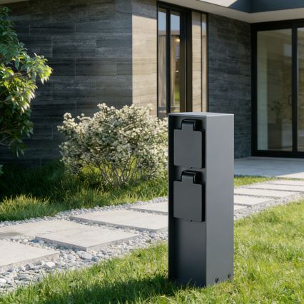 Stâlp de prize de exterior BRILAGI PILLAR 2Z 230V IP44 antracit