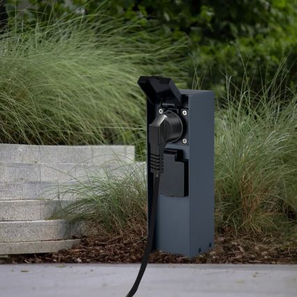 Stâlp de prize de exterior BRILAGI PILLAR 2Z 230V IP44 antracit
