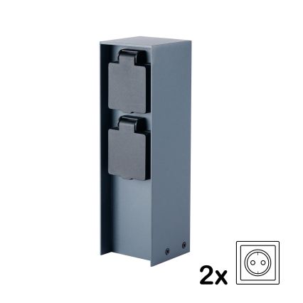Stâlp de prize de exterior BRILAGI PILLAR 2Z 230V IP44 antracit