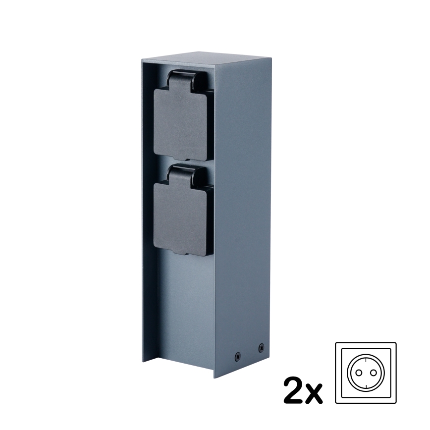Stâlp de prize de exterior BRILAGI PILLAR 2Z 230V IP44 antracit