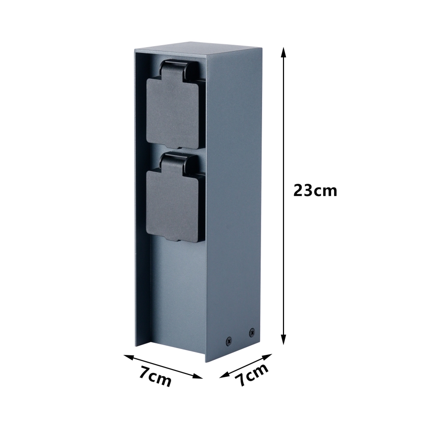 Stâlp de prize de exterior BRILAGI PILLAR 2Z 230V IP44 antracit