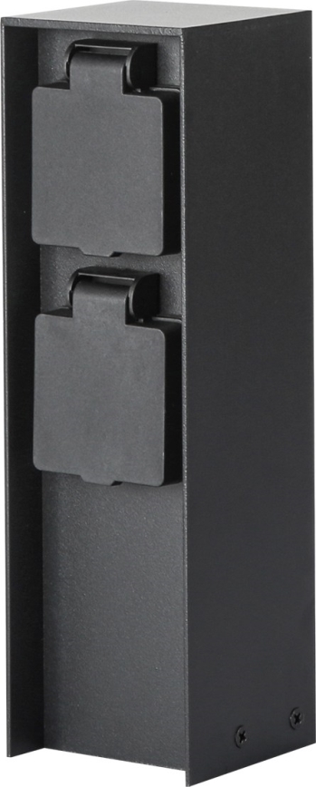 Stâlp de prize de exterior Brilagi PILLAR 2Z 230V IP44 negru