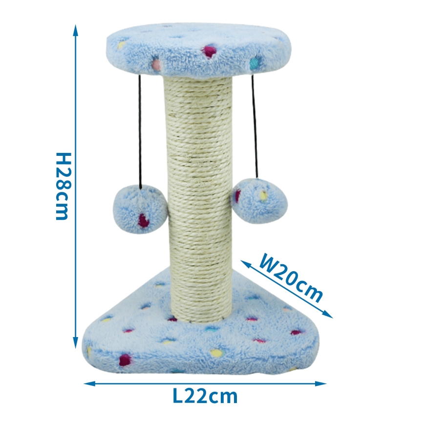 Stâlp de zgâriat pentru pisici Nobleza 28x20x22 cm albastru