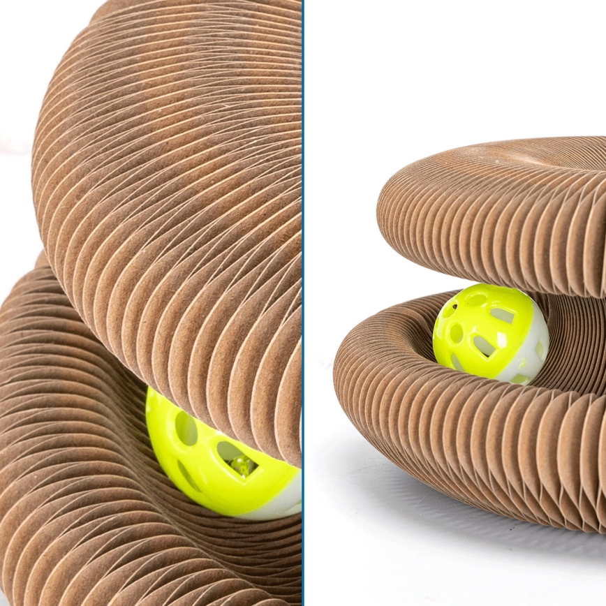 Stâlp de zgâriat pentru pisici Nobleza 3 în 1 maro