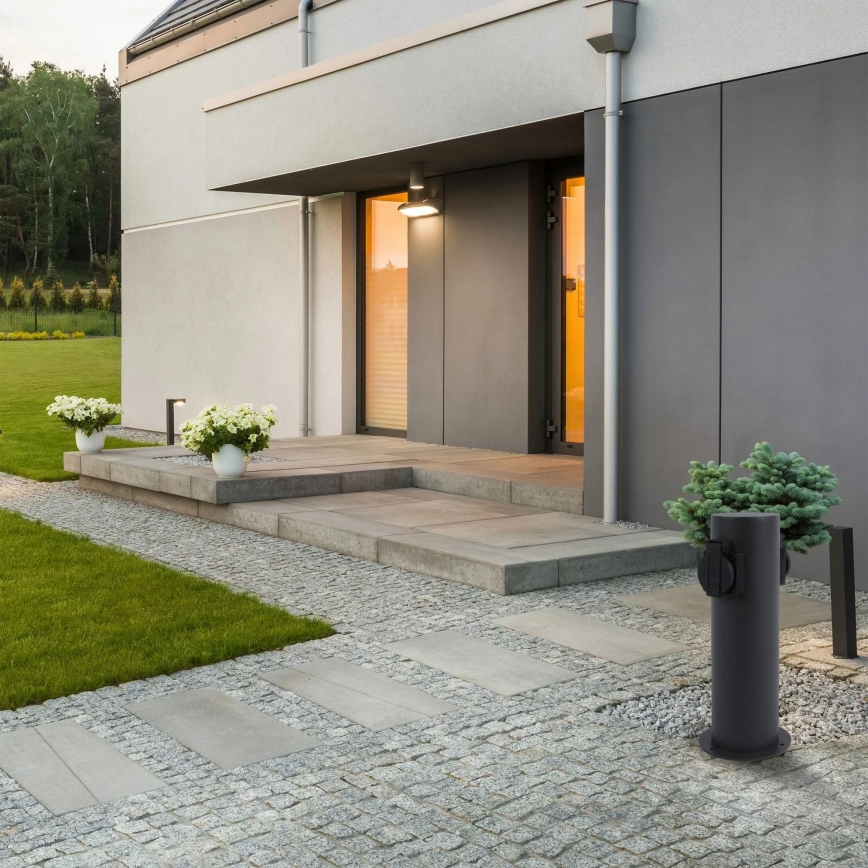 Stâlp exterior cu priză dublă ELEKTRI 230V IP44