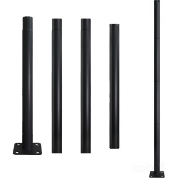 Stâlp metalic BASE pentru iluminat exterior, 4 m, Ø 60 mm, negru