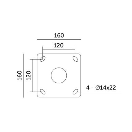 Stâlp metalic BASE pentru iluminat exterior, 4 m, Ø 60 mm, negru