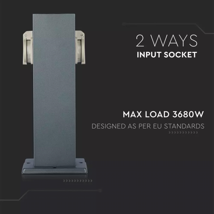 Stâlp prize exterior 2Z 230V IP44