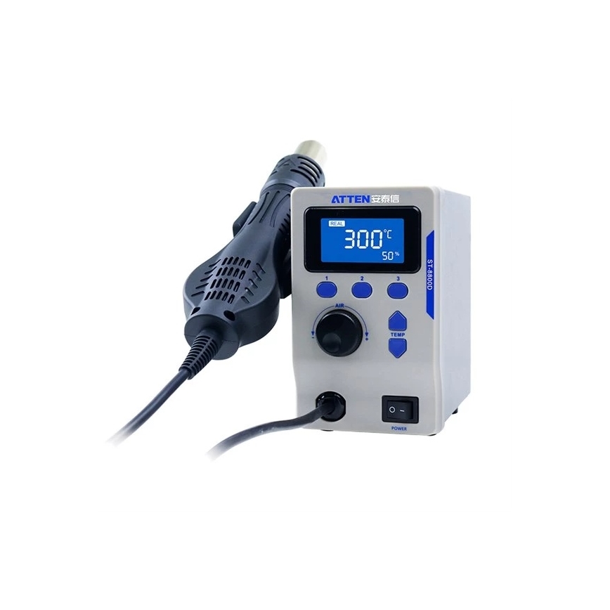 Stație cu aer cald cu afișaj LCD, 800 W / 230 V