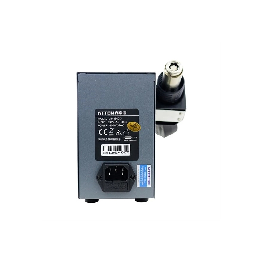 Stație cu aer cald cu afișaj LCD, 800 W / 230 V