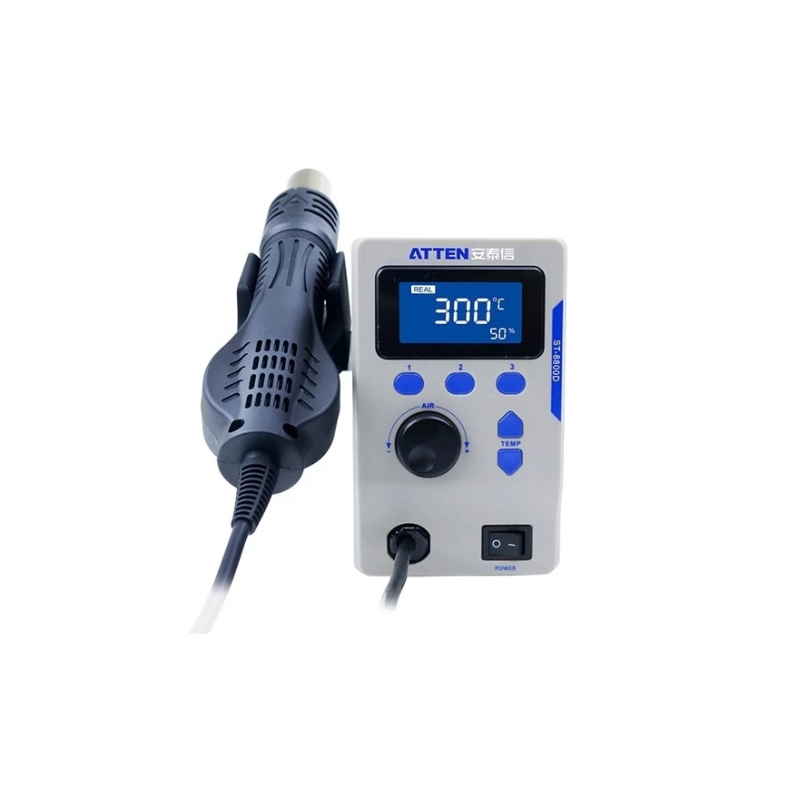 Stație cu aer cald cu afișaj LCD, 800 W / 230 V