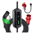 Stație de încărcare EV de voiaj pentru mașini electrice FAST c.a. Type 2 16A/380V 11kW + fișă 230V, 3,7kW 5m + carcasă