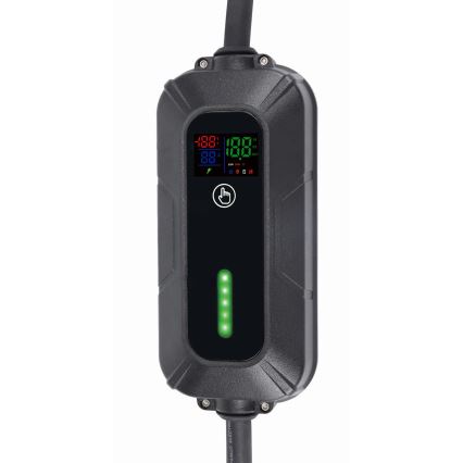 Stație de încărcare portabilă pentru vehicule electrice EV/PHEV, AC, conector Type 2, 32 A/400 V, 22 kW, IP55, cablu 5 m + adaptor 230 V 3,7 kW + husă