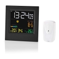 Stație meteo cu afișaj LCD 230V neagră