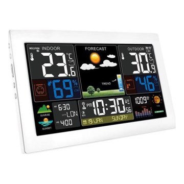 Stație meteo cu afișaj LCD color 5V/2xAA + 2xAA