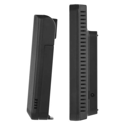 Stație meteo cu afișaj LCD color și alarmă, 5V, 3xAAA + 2xAA, negru