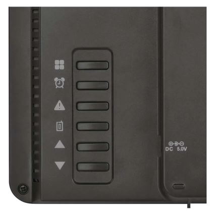 Stație meteo cu afișaj LCD color și alarmă, 5V, 3xAAA + 2xAA, negru