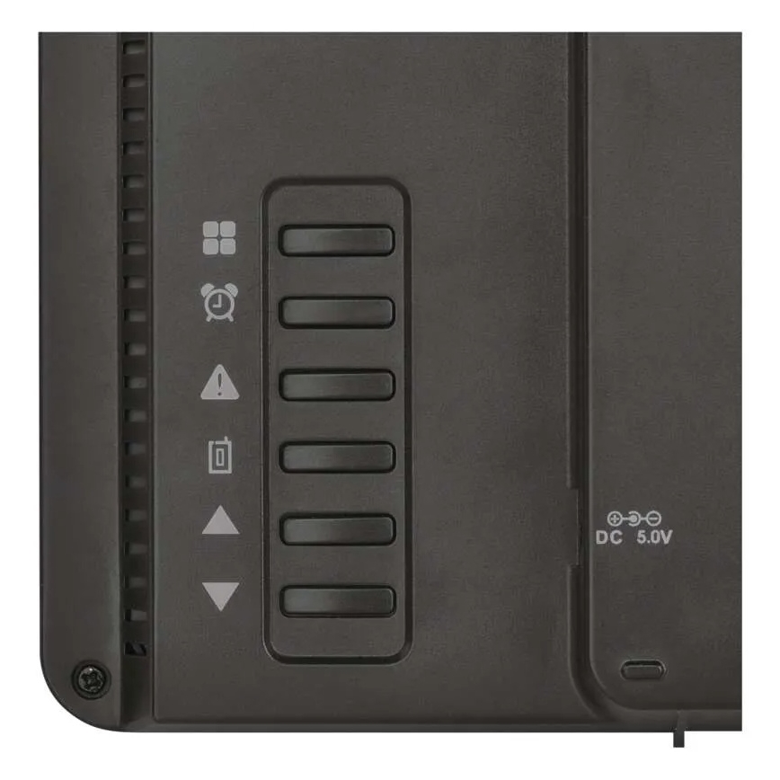 Stație meteo cu afișaj LCD color și alarmă, 5V, 3xAAA + 2xAA, negru