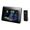 Stație meteo cu afișaj LCD și ceas deșteptător Sencor 3xAAA negru